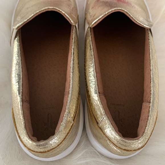 Frye Gold Leather Slip Ons - Picture 4 of 4